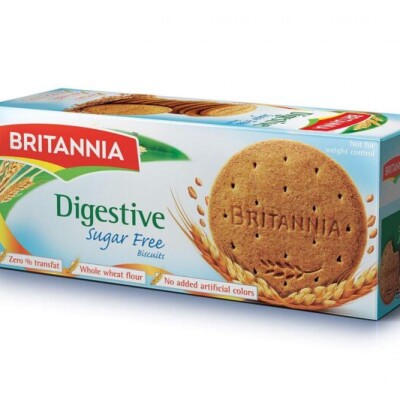 Britannia Digestive Sugar Free - wheat bran cookies without sugar 350 g