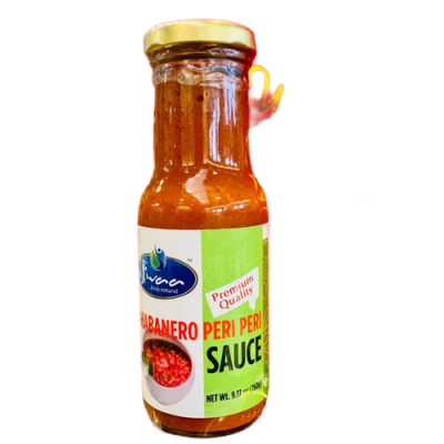 JIVAA HABANERO PERI PERI SAUCE - very hot sauce with Habanero peppers260GM