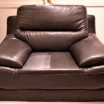 BLACK ECO LEATHER ARMCHAIR