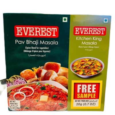 "EVEREST PAV BHAJI MASALA + 20G KITCHEN KING COMBO PACK" - vegetable seasoning and Kitchen King seasoning