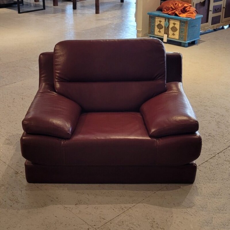 CHERRY ECO LEATHER ARMCHAIR