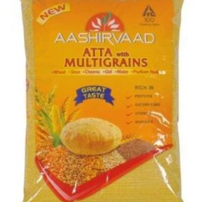 Aashirvaad Atta with Multigrains (Whole wheat flour with Multigrains) 5 kg