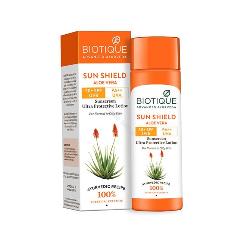 Sunscreen with aloe vera 30+SPF 120ml Biotique