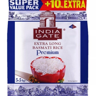 बासमती चामाल ईन्डिया गेट ५.५ किलो extra long basmati premium rice 5.5 kg