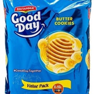 BRITANNIA GOOD DAY BUTTER COOKIES (family pack) - butter cookies 8 x 90 g