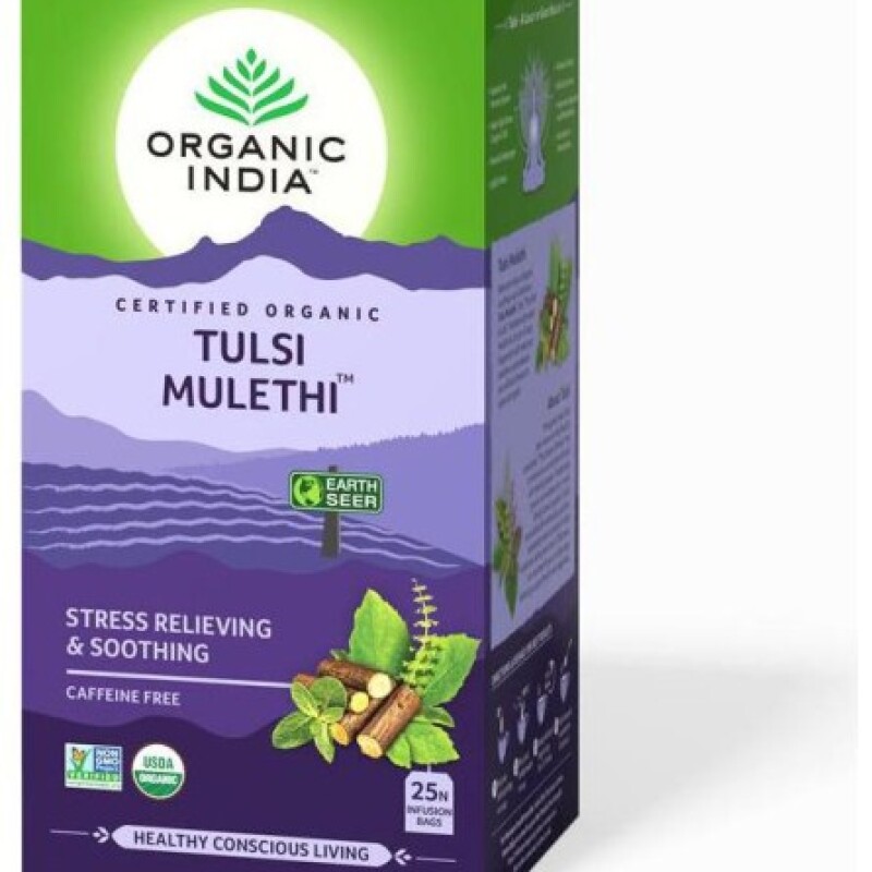 ORGANIC INDIA TEA MULETHI 25 BAGS / ORGANIC INDIA MULETHI herbal tea