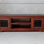 WOODEN COLONIAL TV CHEST, JALI, 150CM