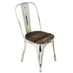 INDUSTRIAL METAL CHAIR EKRU