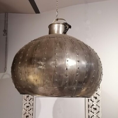 SILVER METAL CEILING LAMP