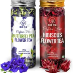 Butterfly Pea Flower Tea and Hibiscus Flower Tea Combo Pack Blue Tea 25g+50g