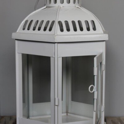 INDIAN WHITE METAL LANTERN