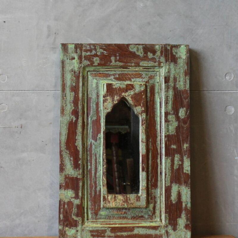 WOODEN HANGING MIRROR