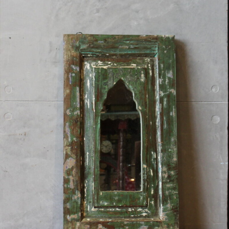 WOODEN HANGING MIRROR