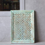INDIAN WOODEN CARVED DECORATIVE PANEL