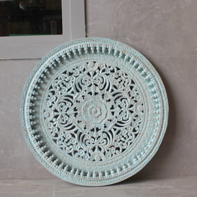 INDIAN WOODEN CARVED DECORATIVE PANEL