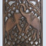 BROWN ELEPHANTS OPENWORK PANEL, SMALL