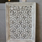 INDIAN WOODEN CARVED DECORATIVE PANEL