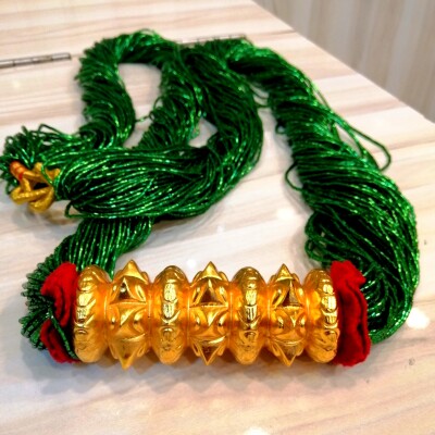 Gold Plated pote tilhari Green