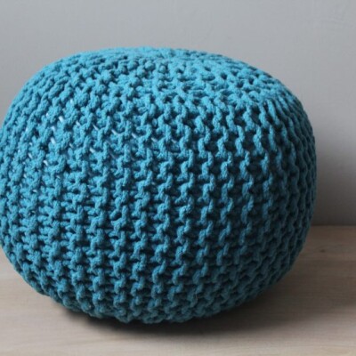 POOF, PLOTED WITH A STRING, TURQUOISE_A