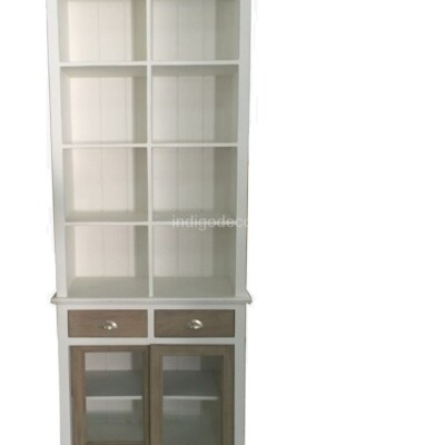 WHITE FRENCH AMELIA WOODEN BOOKCASE