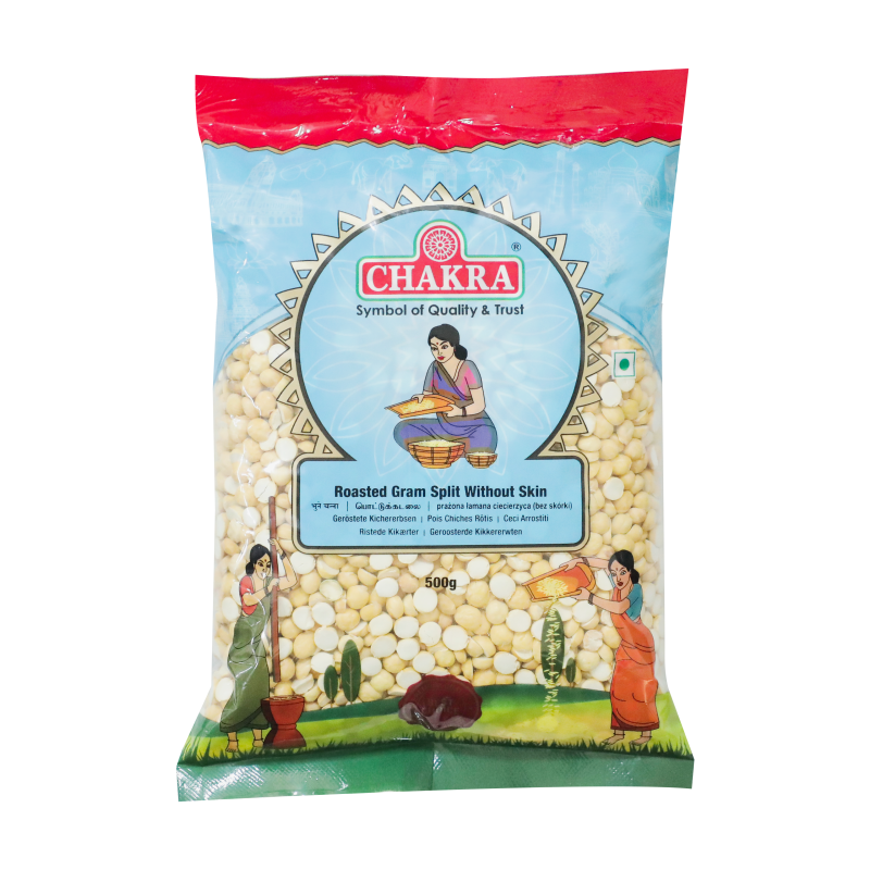 CHAKRA ROASTED GRAM - roasted broken chickpeas without skin 500gm