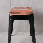 INDUSTRIAL BLACK METAL STOOL
