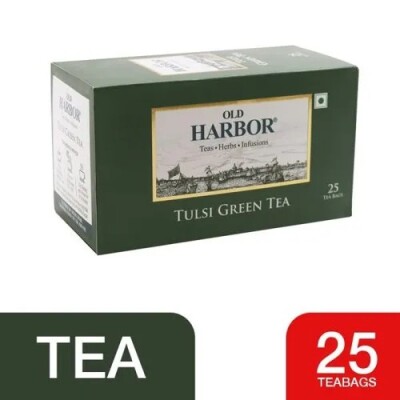 Old Harbor Tulsi Green Tea 25 Bags – green tea with tulsi (25 bags)