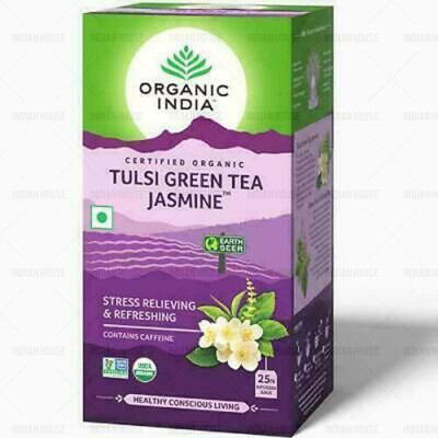 ORGANIC INDIA TEA JASMINE – tea with Tulsi and Jasmine (25 bags)