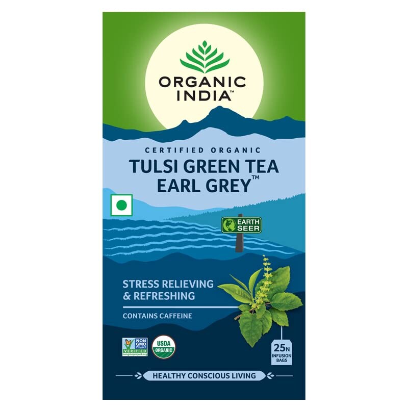 Organic India Tulsi Earl Gray – tulsi earl gray tea (25 bags)