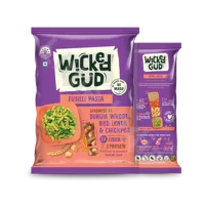 Fusilli Pasta Durum Wheat 2x Fiber WickedGud 400g