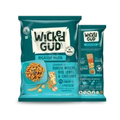 Rigatoni Pasta Durum Wheat 2x Fiber WickedGud 400g