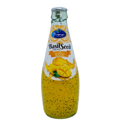 JIVAA BASIL SEED DRINK WITH MANGO FLAVOR – mango-flavored drink with basil seeds 290ML