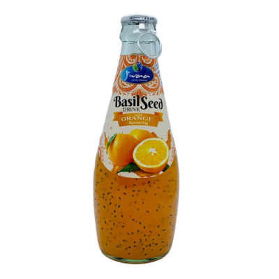 JIVAA BASIL SEED DRINK WITH ORANGE FLAVOR - drink with orange basil seeds