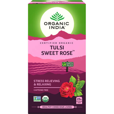 Organic India Tulsi Sweet Rose - tea with tulsi and rose (25 bags)