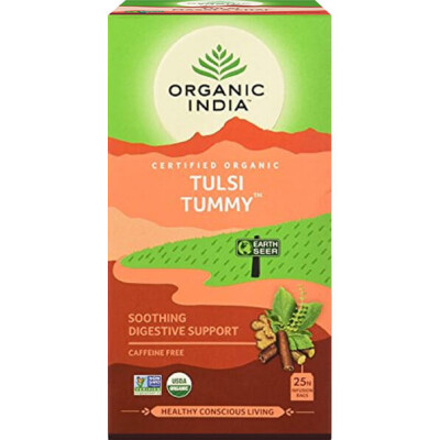 Organic India Tulsi Tummy – tea with tulsi, ginger and cinnamon (25 bags)